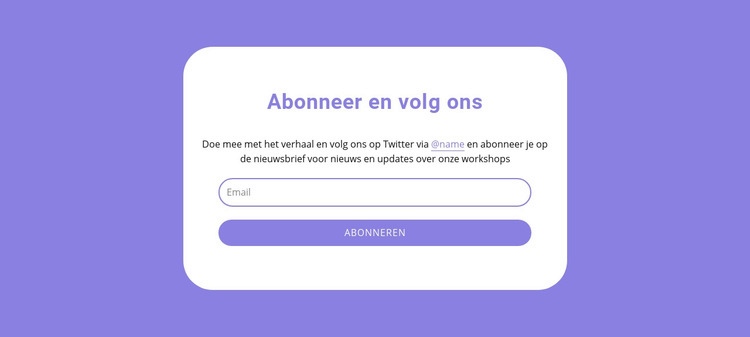 Vorm in de witte groep Website mockup