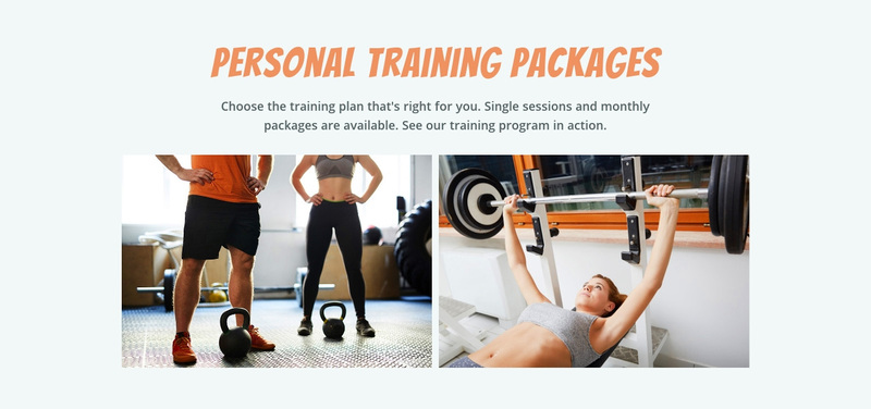 Personal training packages Squarespace Template Alternative