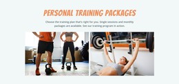 Personal Training Packages - Responsive Static Site Generator