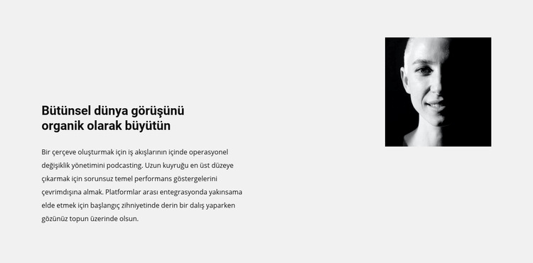 Başlık metni ve fotoğraf Html Web Sitesi Oluşturucu