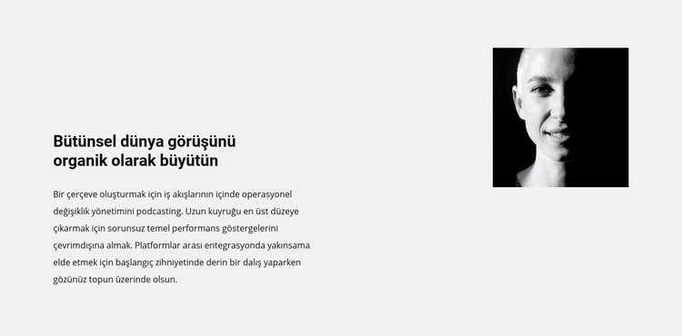 Başlık metni ve fotoğraf Web Sitesi Oluşturucu Şablonları