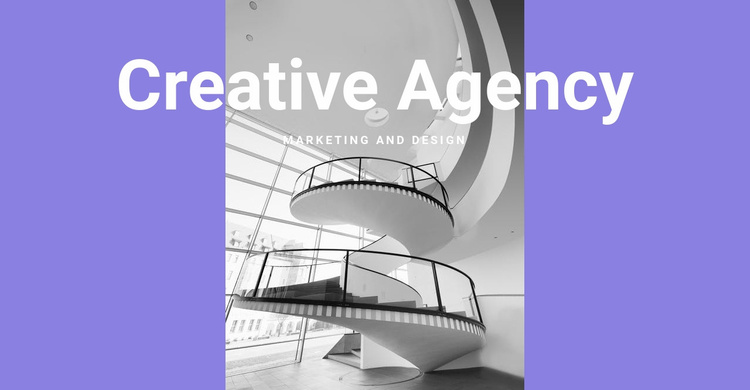 The creativity of our agency Landing Page