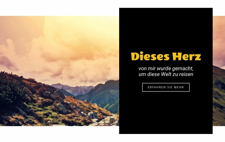 Reisen Sie offen Website Builder-Vorlagen