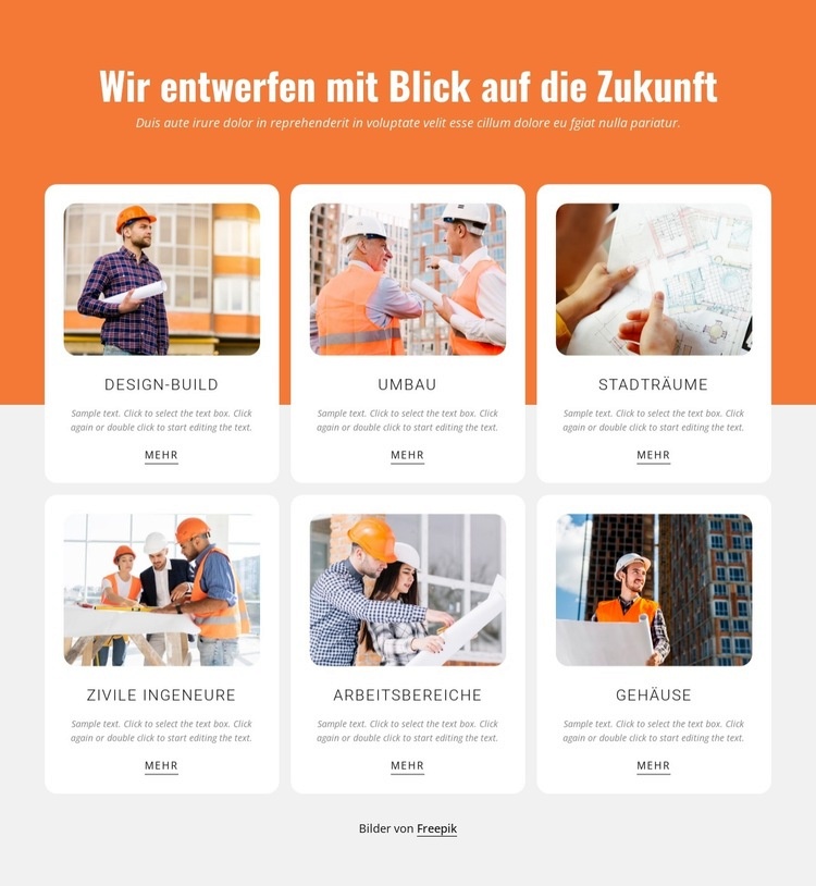 Gelungene Gebäude fangen den Geist ihrer Umgebung ein HTML Website Builder