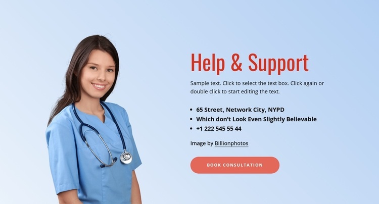 Medical support Squarespace Template Alternative