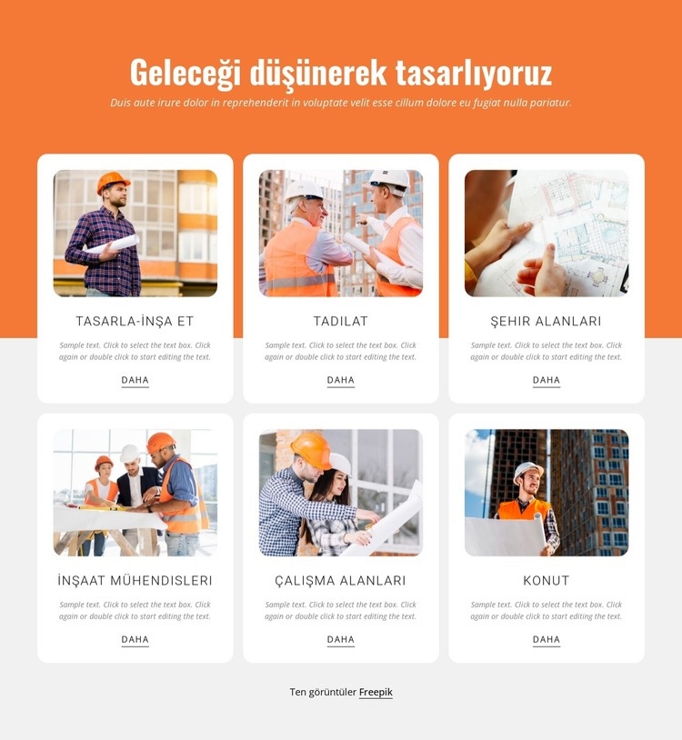 Başarılı binalar çevrelerinin ruhunu yakalar HTML5 Şablonu