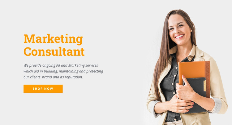 Marketing consultant Website Mockup