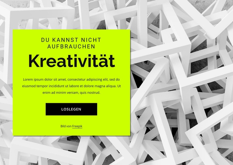 Kreativität Website Builder-Vorlagen