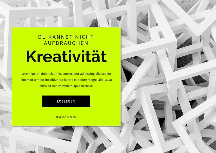 Kreativität Website design