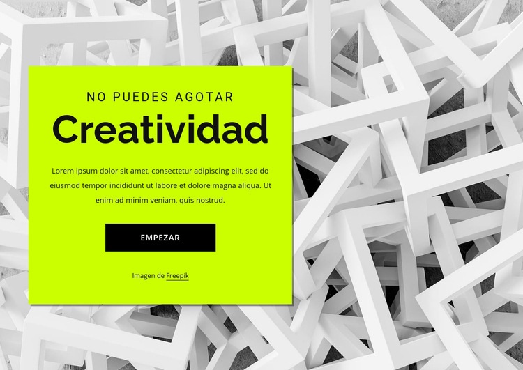 Creatividad Maqueta de sitio web