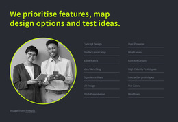 Most Creative HTML5 Template For We Prioritise Features