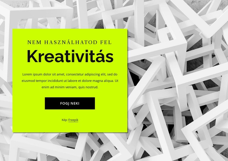 Kreativitás HTML Sablon