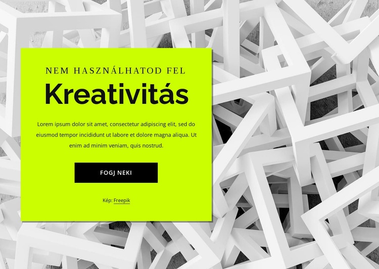 Kreativitás Weboldal tervezés