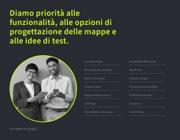 Il Modello HTML5 Più Creativo Per Diamo Priorità Alle Funzionalità