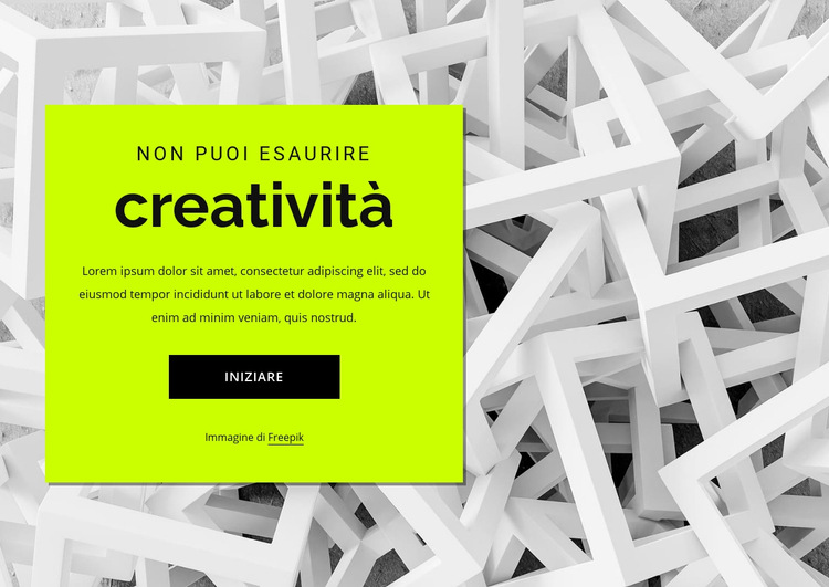 creatività Modello di sito Web