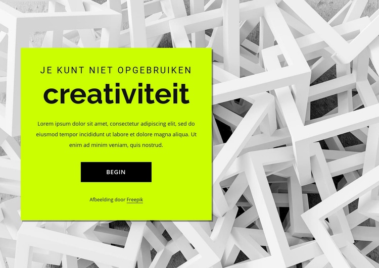 creativiteit Website Builder-sjablonen