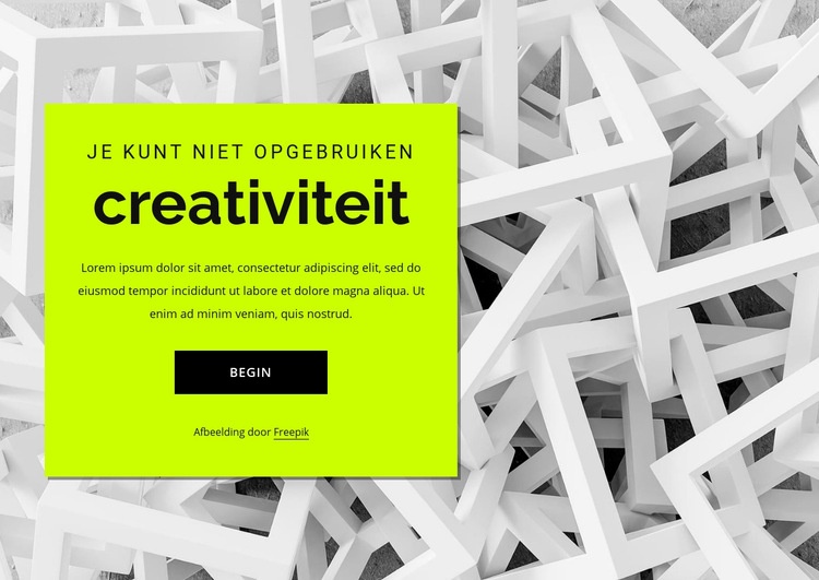 creativiteit Website ontwerp