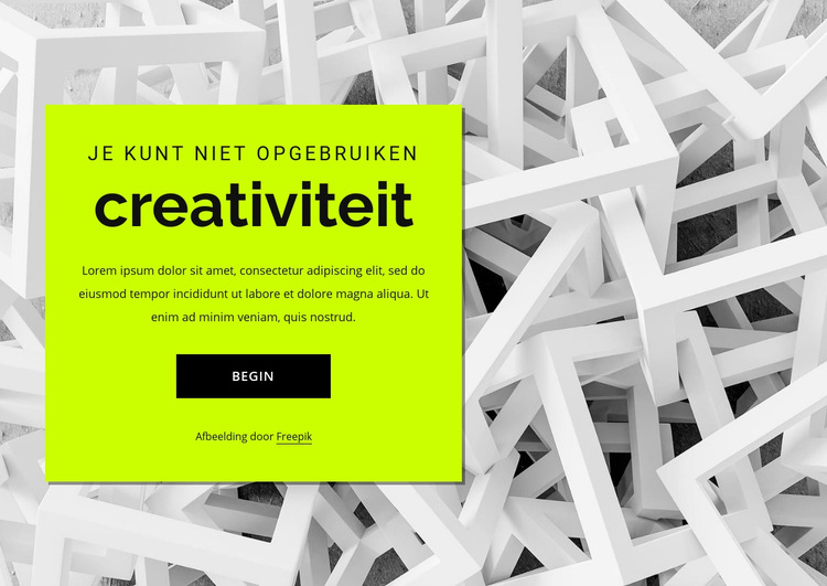 creativiteit Website sjabloon