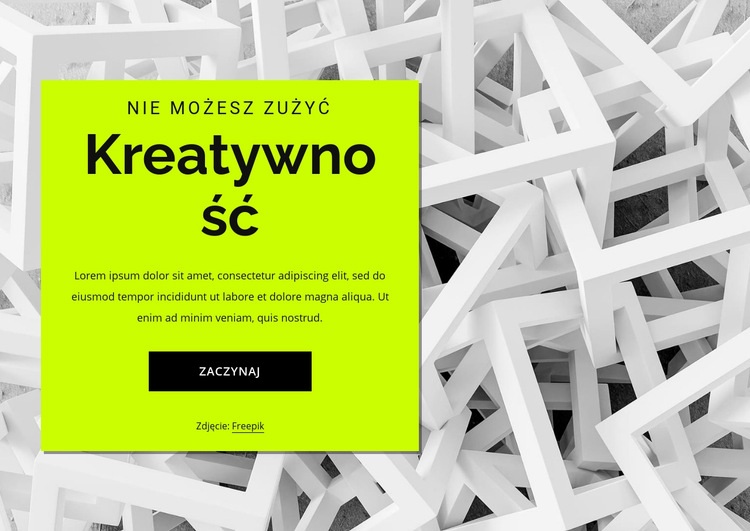 Kreatywność Szablony do tworzenia witryn internetowych