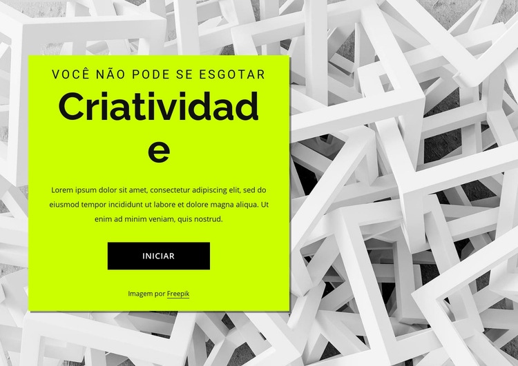 Criatividade Construtor de sites HTML