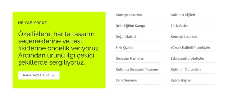 Grup ve liste Açılış sayfası