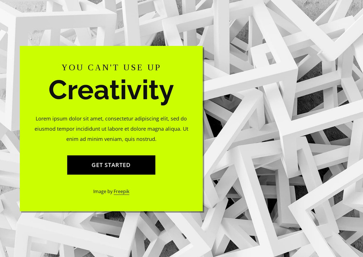 Creativity Landing Page