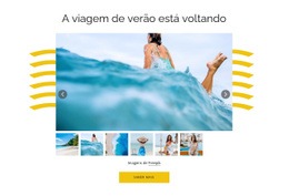 A Viagem De Verão Está Voltando - Maquete De Site Para Download Gratuito