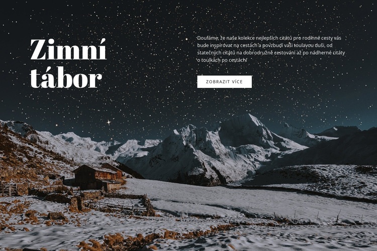 Zimní tábor Šablona HTML