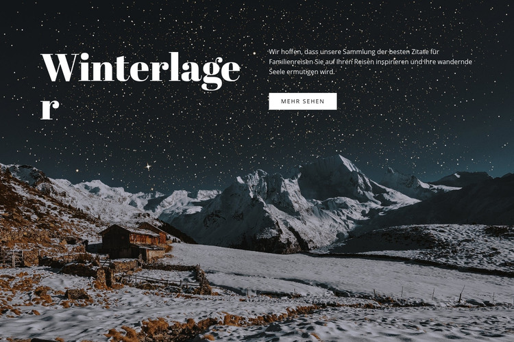 Winterlager HTML-Vorlage
