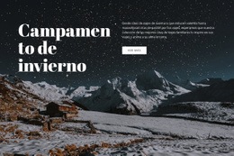 Campamento De Invierno - Plantilla De Funcionalidad De Una Página