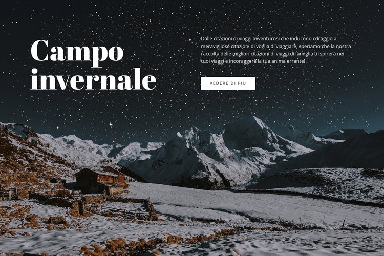 Campo invernale Progettazione di siti web