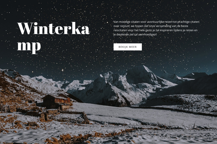 Winterkamp Website sjabloon