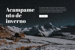 Modelo HTML5 Exclusivo Para Acampamento De Inverno