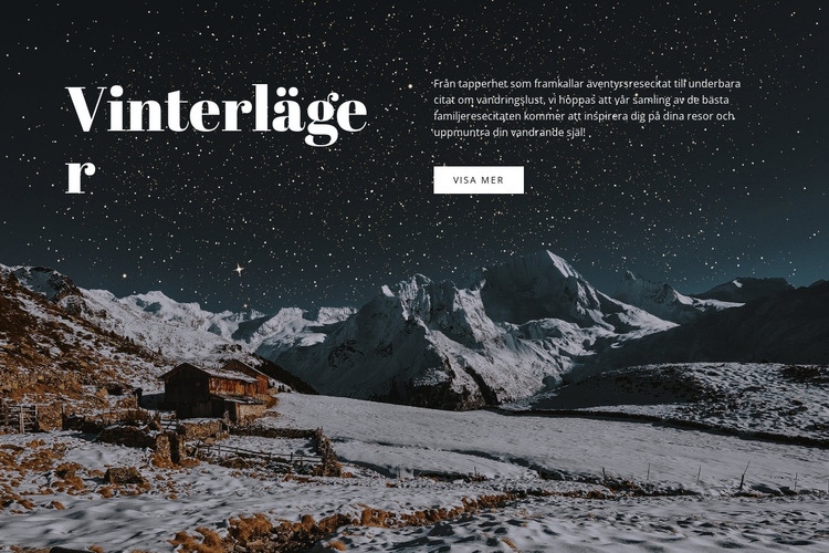 Vinterläger WordPress -tema