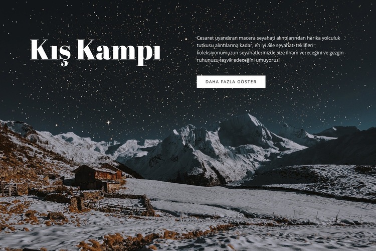 Kış kampı Html Web Sitesi Oluşturucu