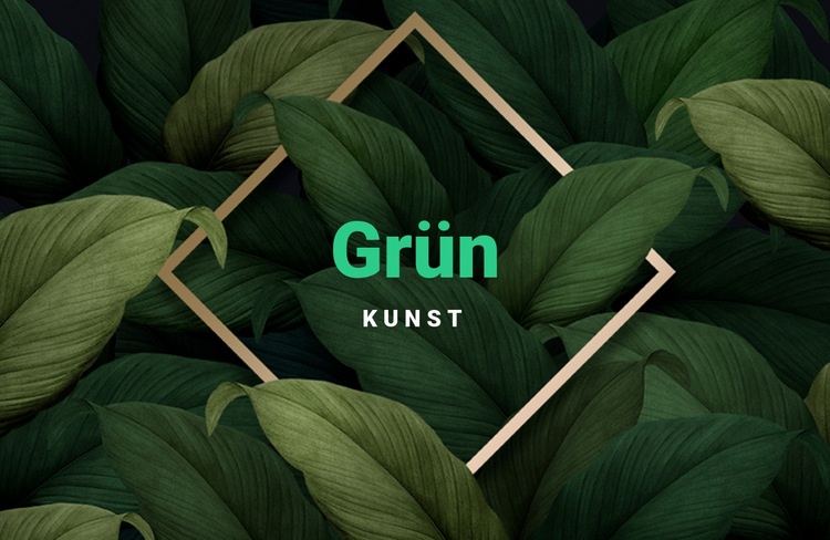 Grüne Kunst Website Builder-Vorlagen