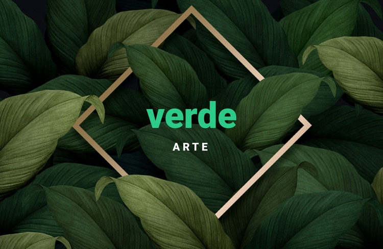 Arte verde Maqueta de sitio web