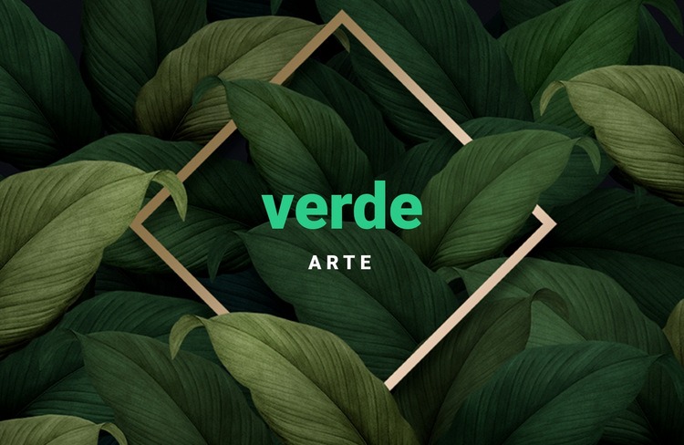 Arte verde Página de destino