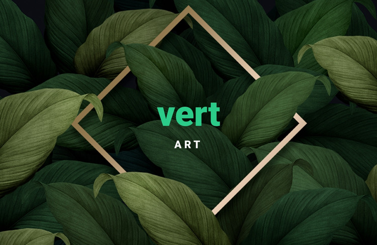 Art vert Modèle HTML