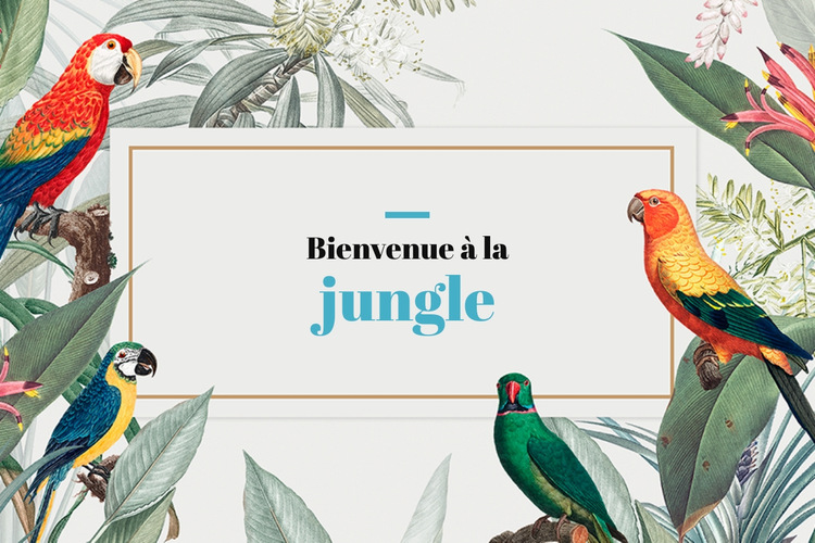 Bienvenue dans la jungle Modèle de site Web