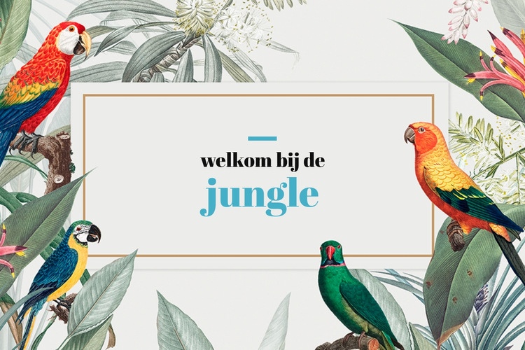 Welkom in de jungle Html Website Builder