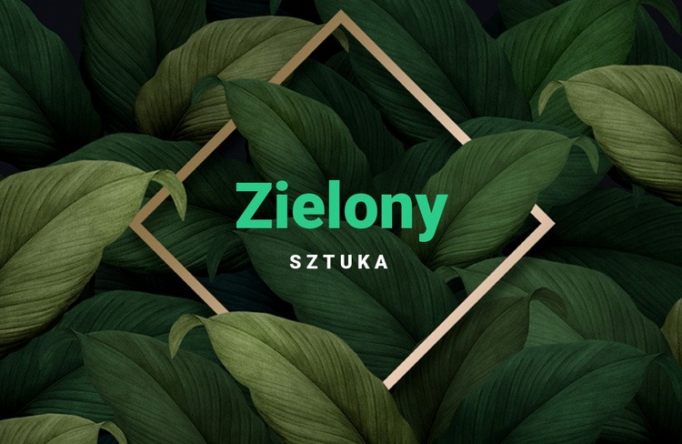 Zielona sztuka Makieta strony internetowej