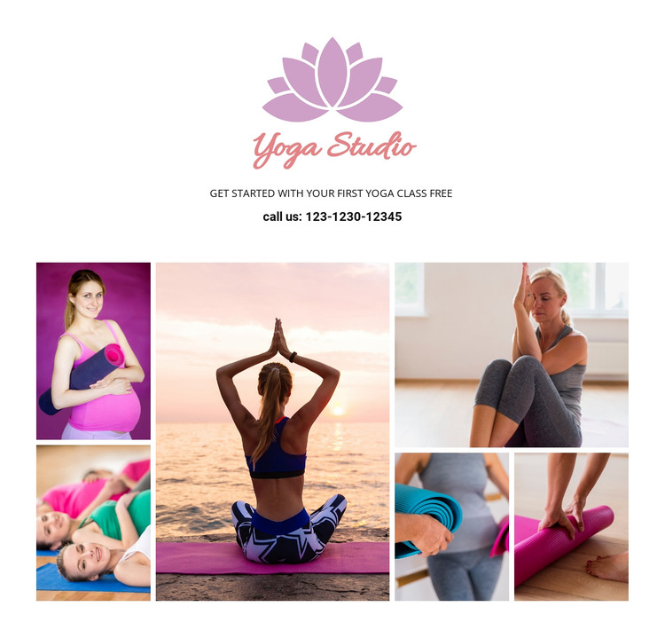 The asana practice HTML5 Template