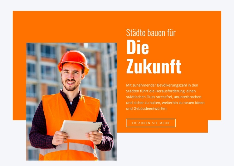 Einzigartige Visionen und Bestrebungen Landing Page