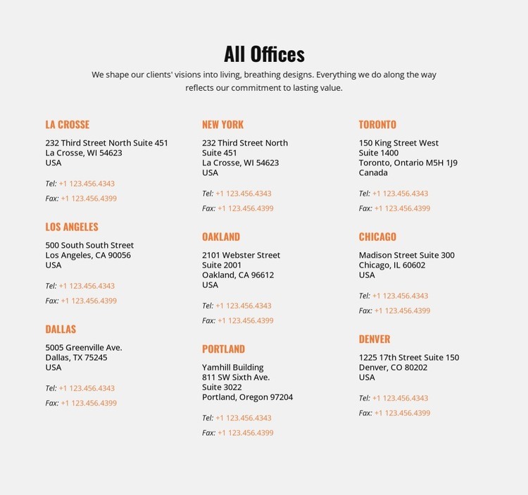 All Offices Homepage Design