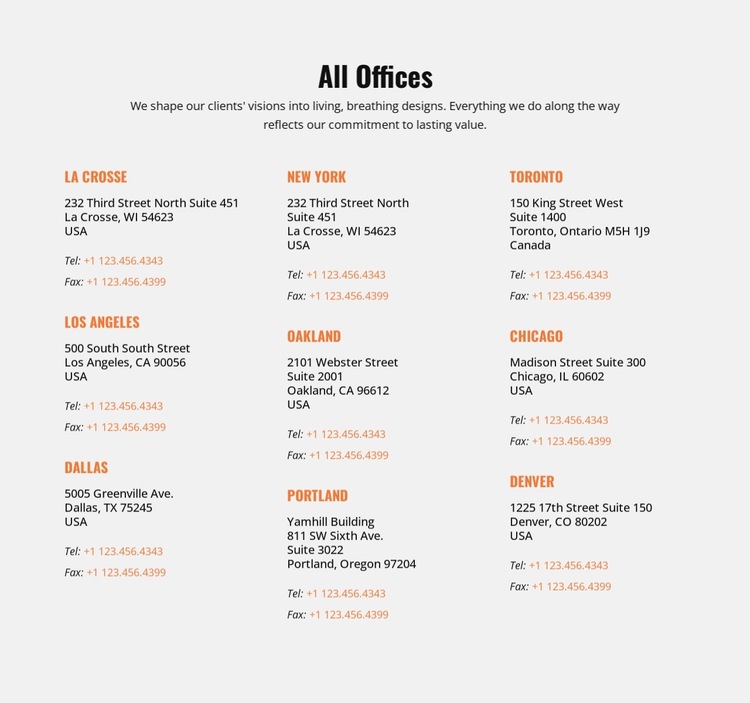 All Offices HTML5 Template