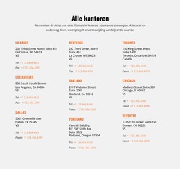 Alle Kantoren - HTML-Paginasjabloon