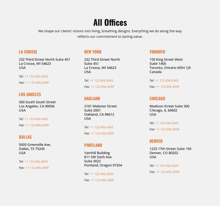 All Offices Squarespace Template Alternative