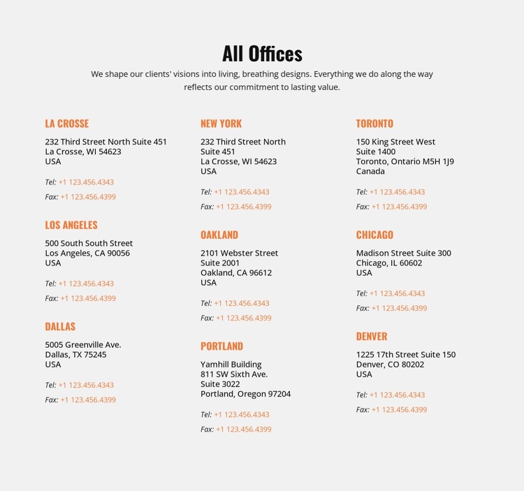All Offices Template