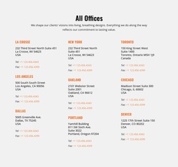 All Offices - Responsive Website Design